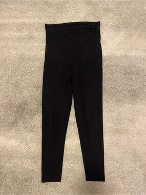 High-Waist Black Maternity Leggings